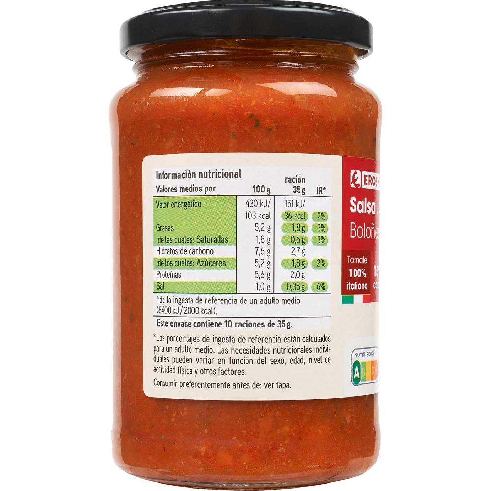 Eroski Salsa Boloñesa EROSKI Frasco 350 G