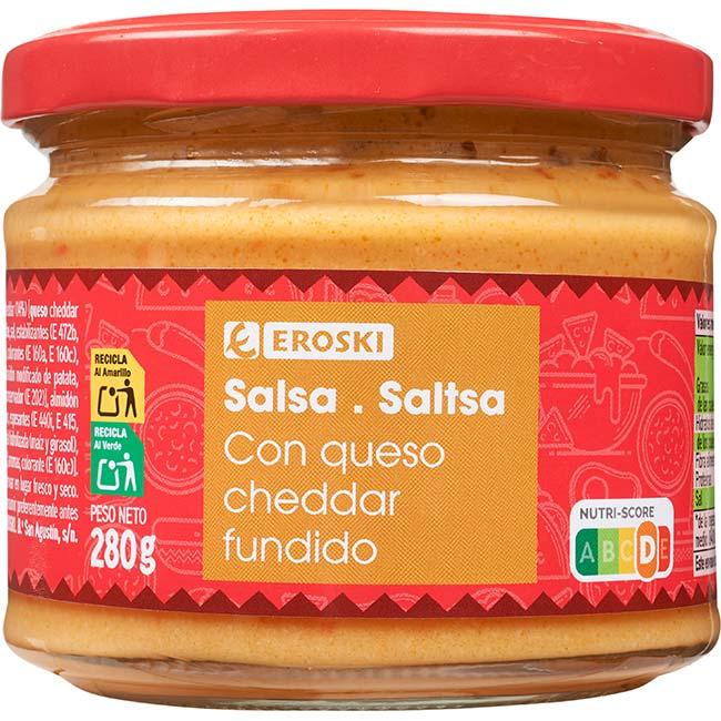 Eroski Salsa de queso EROSKI frasco 280 g
