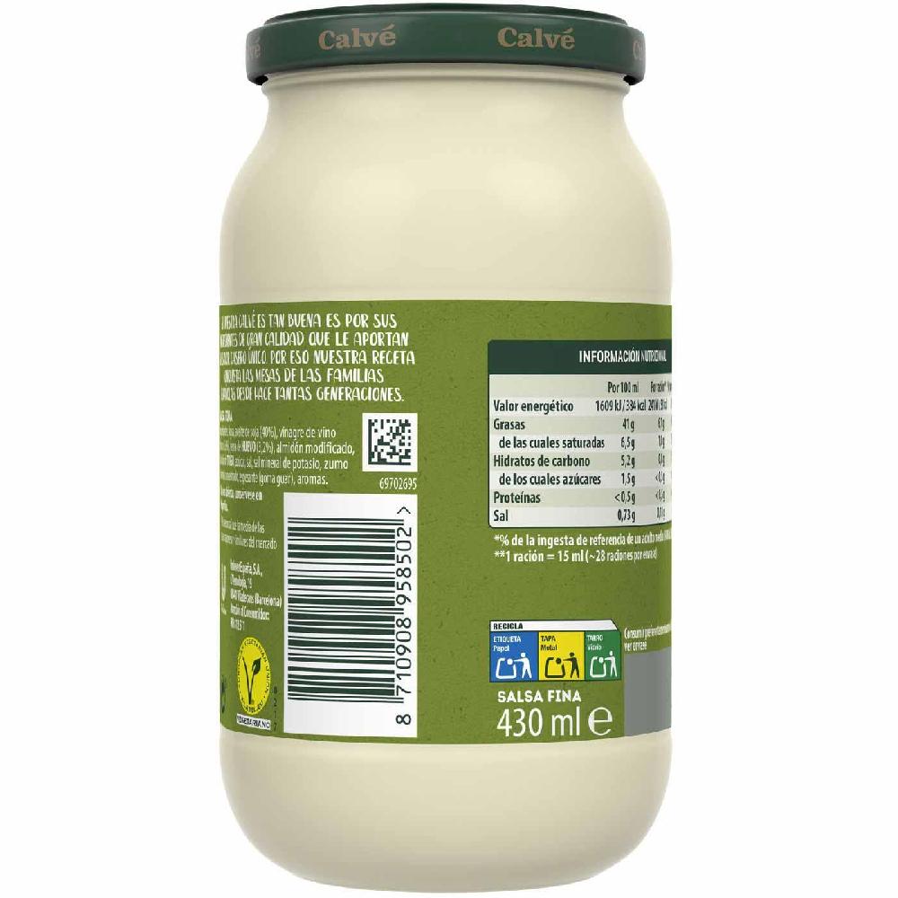 Eroski Salsa Fina CALVÉ Frasco 430 Ml