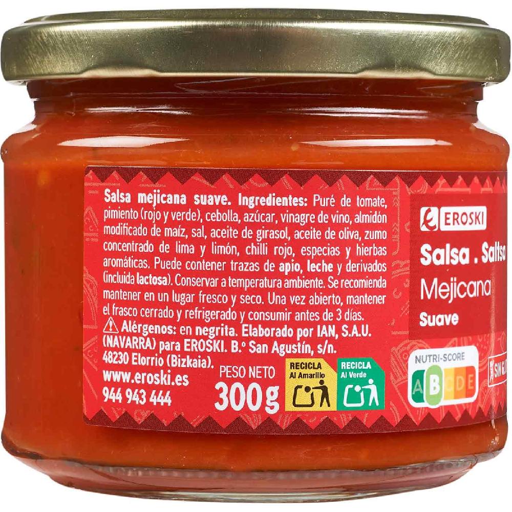 Eroski Salsa Mejicana EROSKI Frasco 300 G