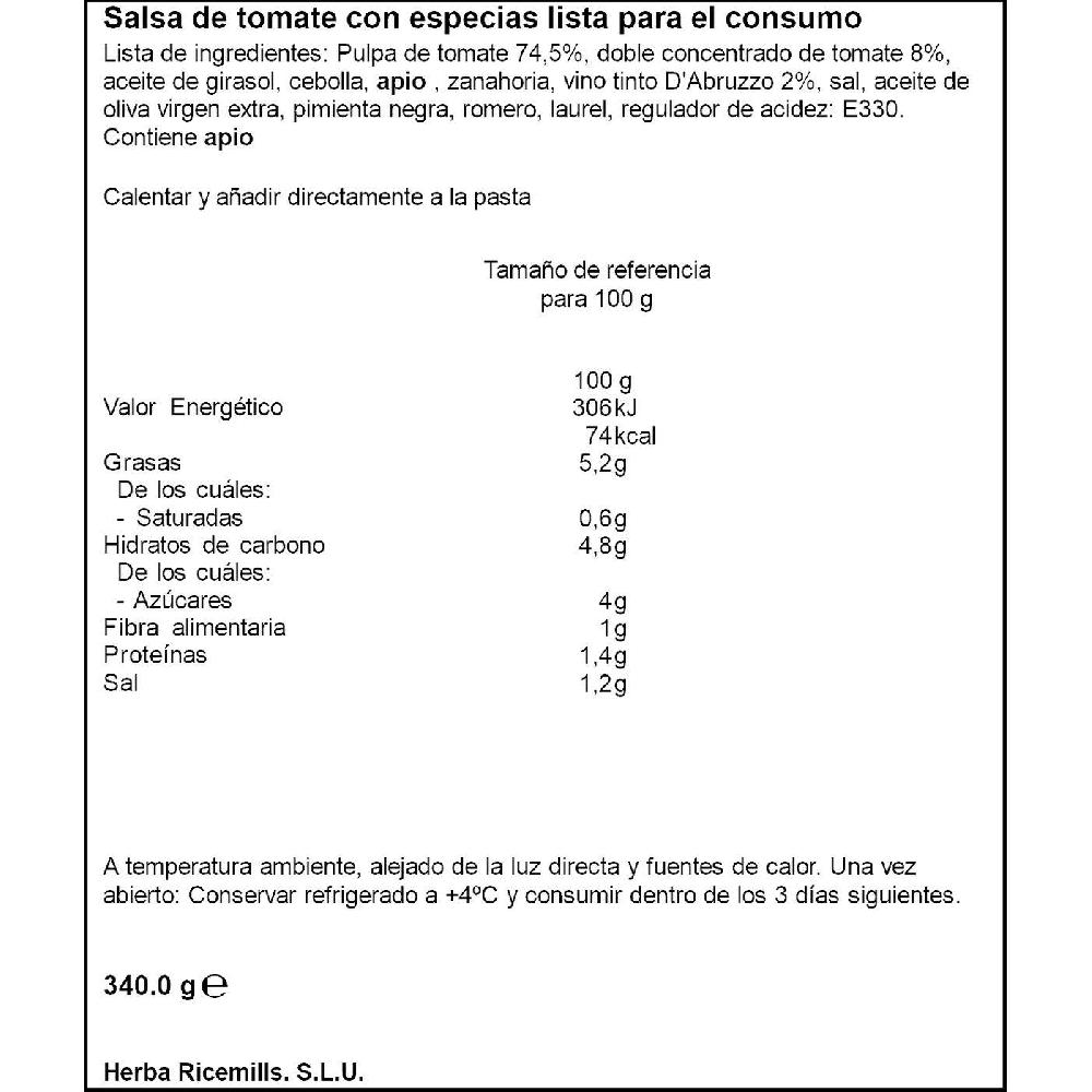 Eroski Salsa Napoletana GAROFALO Frasco 340 G