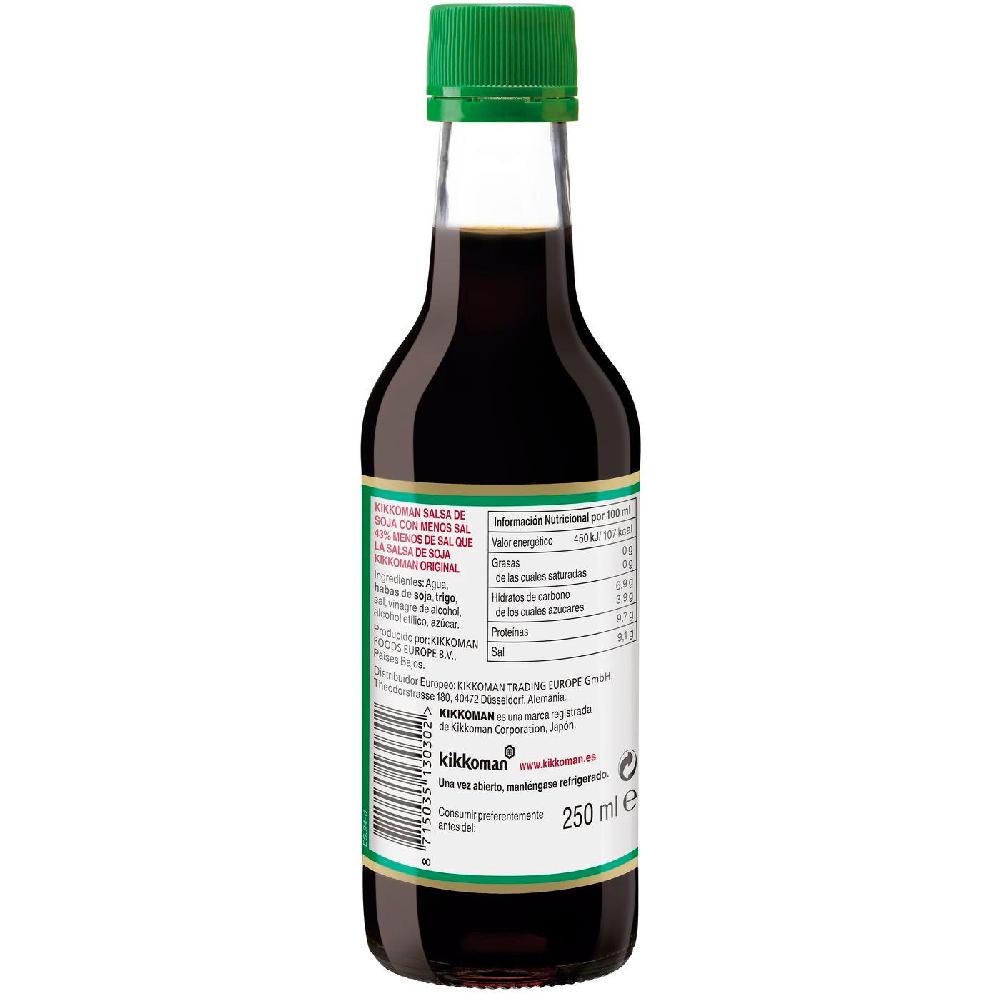 Eroski Salsa Soja Menos Sal KIKKOMAN Frasco 250 G