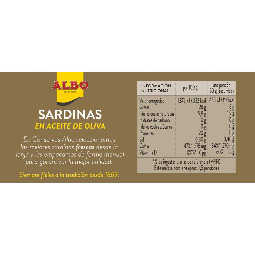 Eroski Sardina En Aceite De Oliva ALBO Lata 120 G