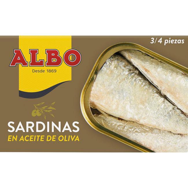 Eroski Sardina en aceite de oliva ALBO lata 120 g