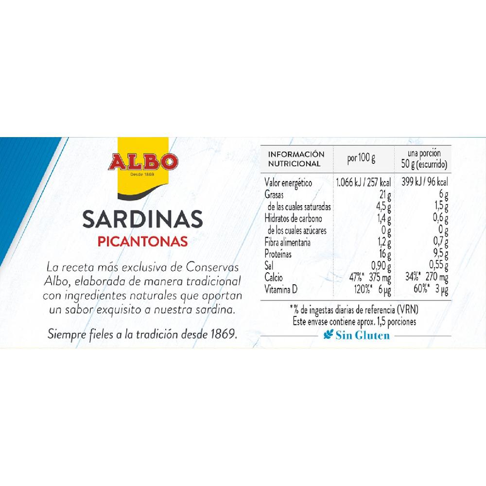 Eroski Sardina En Salsa Picantona ALBO Lata 120 G