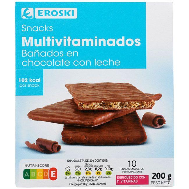 Eroski Snacks de chocolate-leche EROSKI caja 200 g