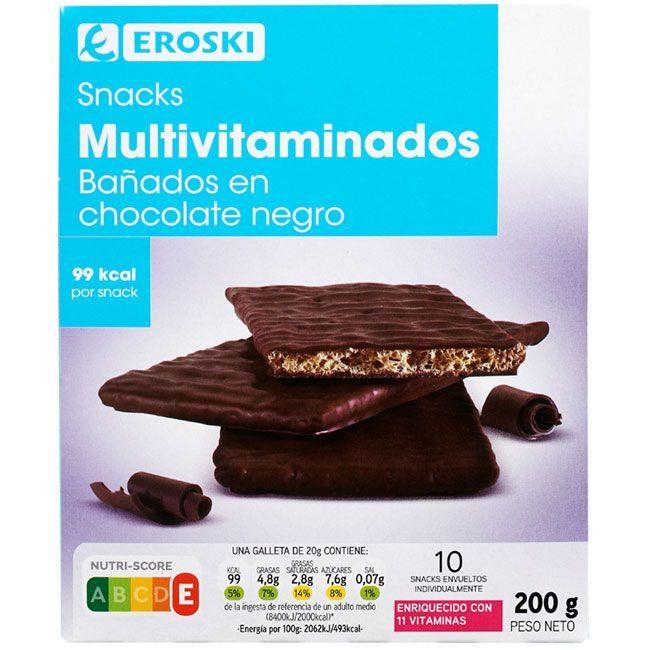 Eroski Snacks De Chocolate Negro EROSKI Caja 200 G