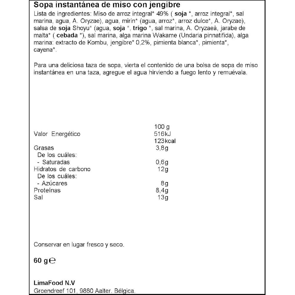 Eroski Sopa Mijo-jenjibre LIMA Paquete 4 X 15 G
