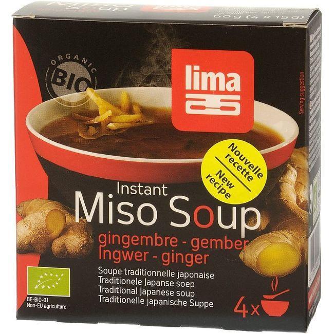 Eroski Sopa mijo-jenjibre LIMA paquete 4 x 15 g