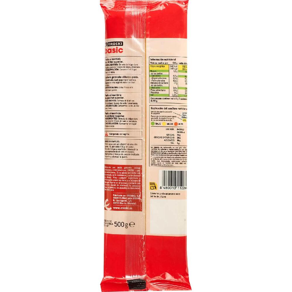 Eroski Spaghetti EROSKI Basic Paquete 500 G