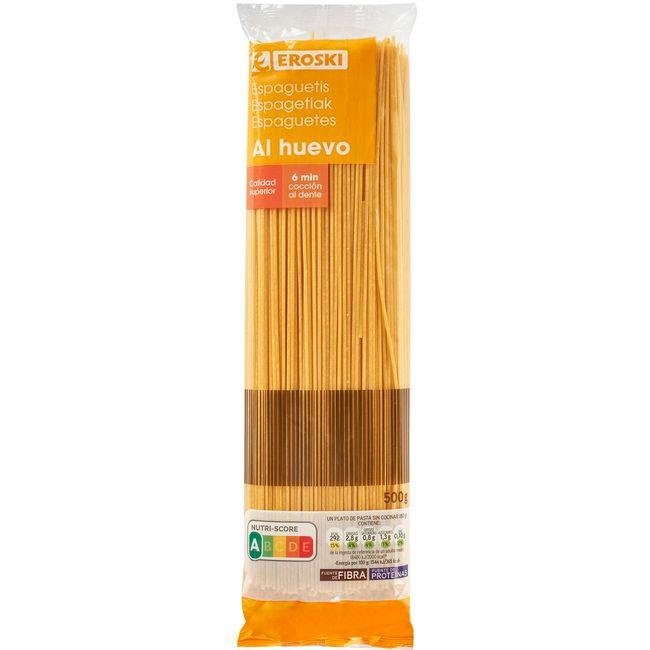 Eroski Spaguetti al huevo EROSKI paquete 500 g