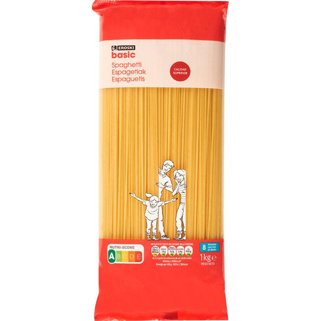 Eroski Spaguetti EROSKI BASIC paquete 1 kg
