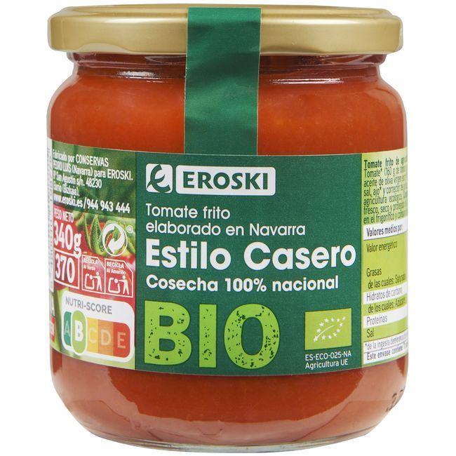 Eroski Tomate frito casero EROSKI BIO frasco 340 g