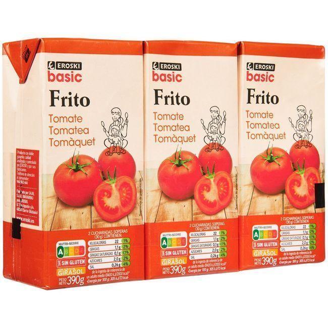 Eroski Tomate Frito EROSKI Basic Pack 3x390 G