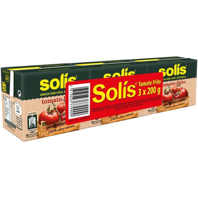 Eroski Tomate frito SOLÍS pack 3x200 g