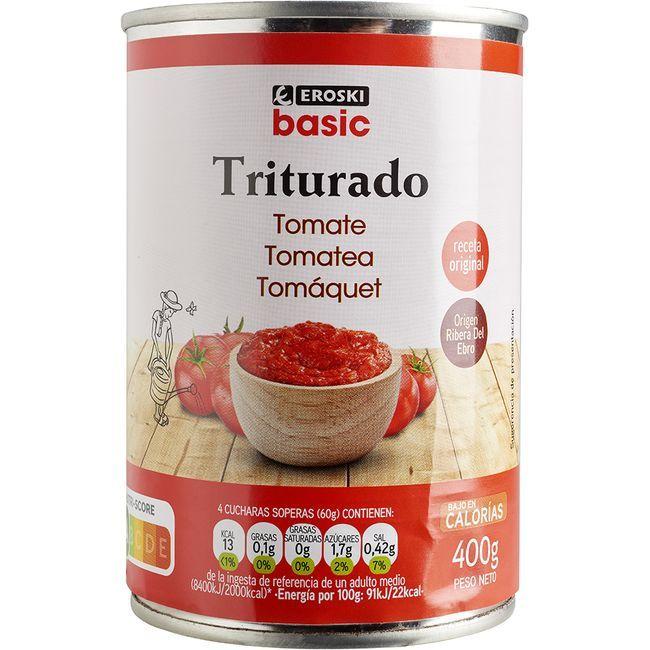 Eroski Tomate triturado EROSKI BASIC lata 400 g