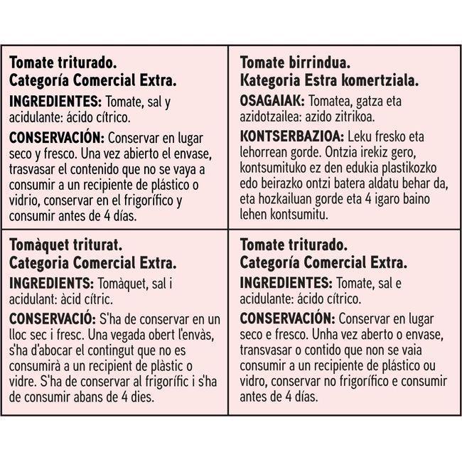 Eroski Tomate Triturado EROSKI Basic Lata 800 G