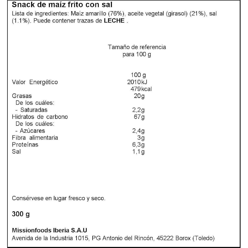 Eroski Totopos Sal MEXIFOODS Bolsa 300 G