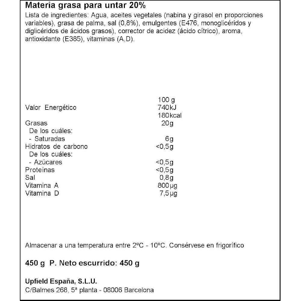 Eroski Untable Vegetal NATACHA Paquete 450 G