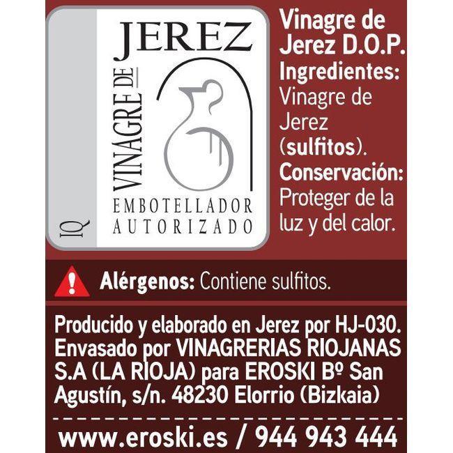 Eroski Vinagre De Jerez EROSKI Botella 50 Cl