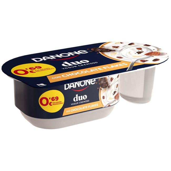 Eroski Yogur choco flakes DANONE tarrina 102 g