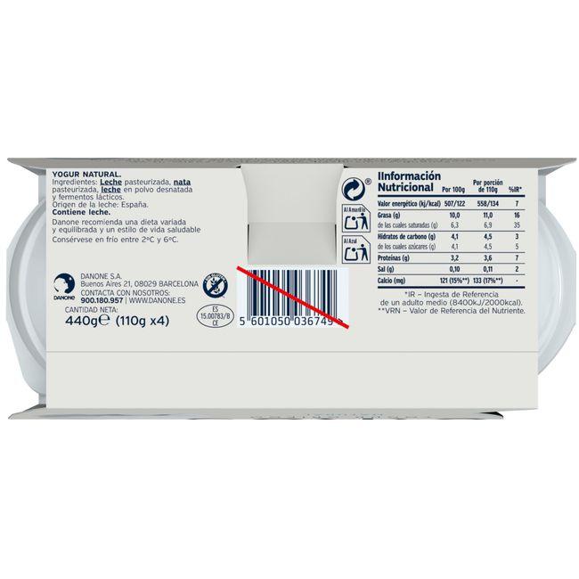 Eroski Yogur Griego Natural OIKOS Pack 4x110 G