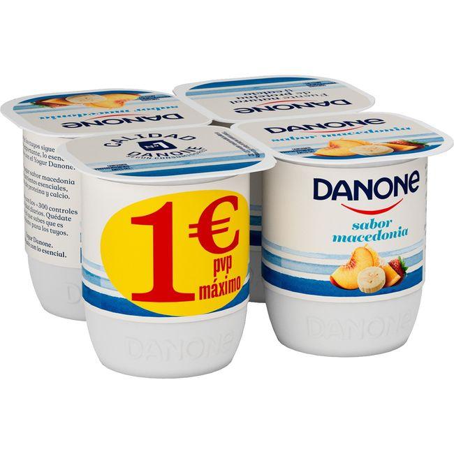 Eroski Yogur sabor a macedonia DANONE pack 4x120 g