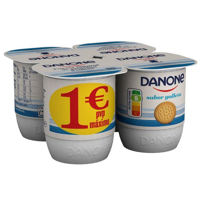 Eroski Yogur sabor galleta DANONE pack 4x120 g