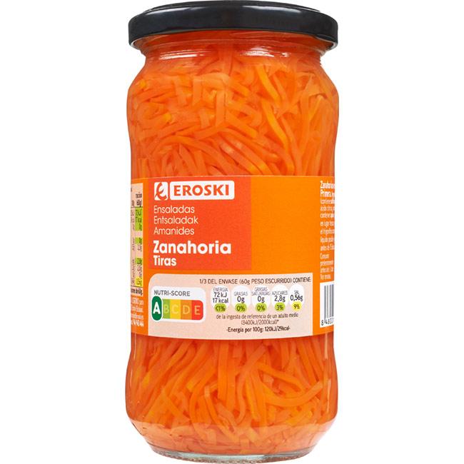 Eroski Zanahoria en tiras EROSKI frasco 180 g