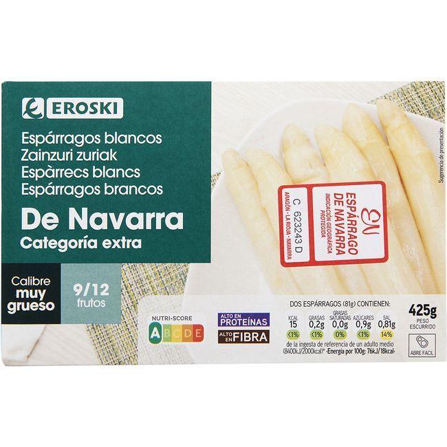 Eroski Espárrago extra muy grueso I.G.P. 9/12 piezas EROSKI lata 425 g