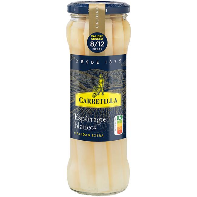 Eroski Espárrago grueso blanco CARRETILLA frasco 205 g