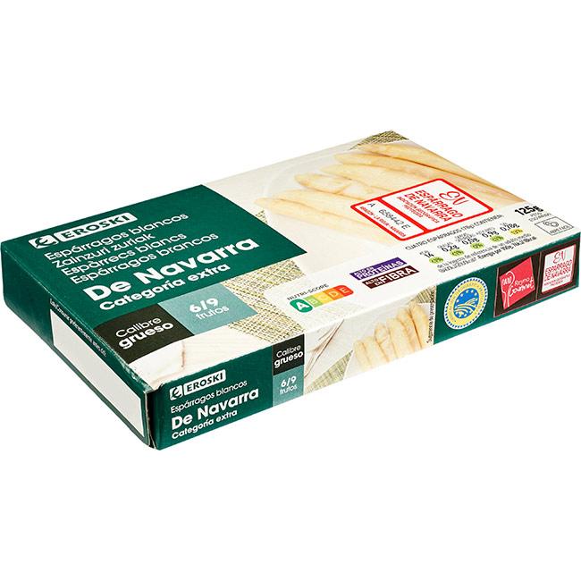 Eroski Espárrago Grueso IGP Navarra 6/9 Piezas EROSKI Lata 125 G