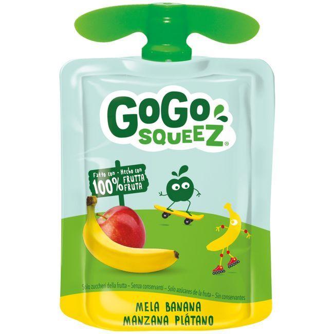 Eroski Fruta triturada manzana-plátano 100% GOGO SQUEEZ doypack 90 g