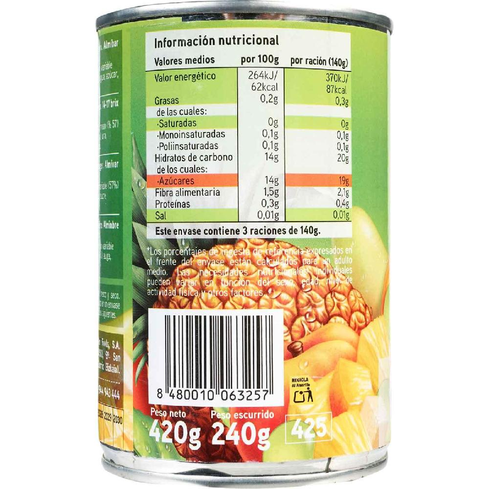 Eroski Frutas Variadas En Almíbar EROSKI Frasco 240 G