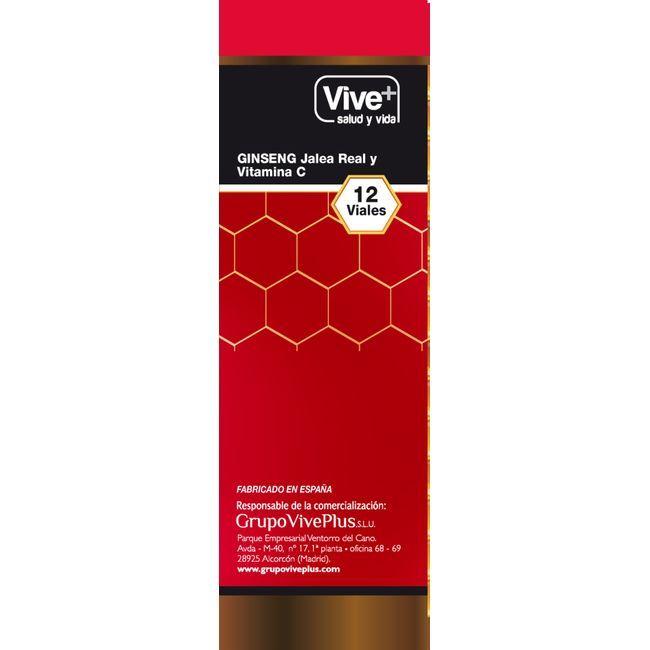 Eroski Ginseng Jalea Real Y Vitamina C VIVE+ Bote 120 Ml