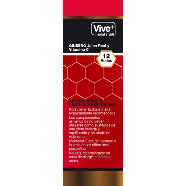 Eroski Ginseng Jalea Real Y Vitamina C VIVE+ Bote 120 Ml