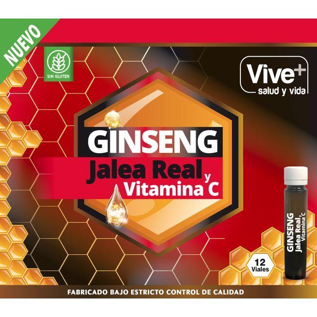 Eroski Ginseng jalea real y vitamina c VIVE+ bote 120 ml