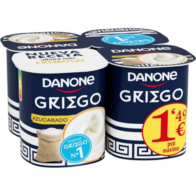 Eroski Griego sabor natural azucarado DANONE pack 4x110 g