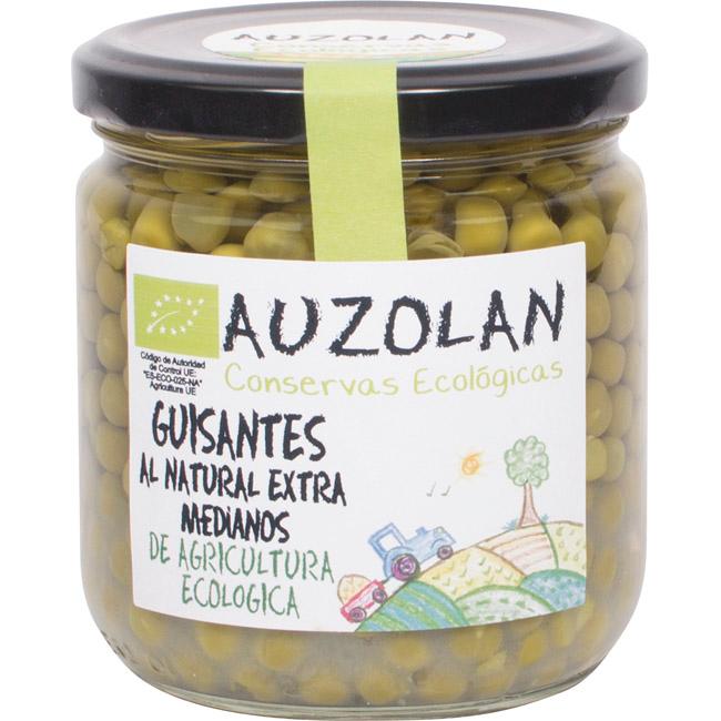 Eroski Guisantes naturales ecológicos AUZOLAN frasco 205 g