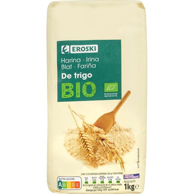 Eroski Harina de trigo ecológica EROSKI BIO/ECO paquete 1 kg
