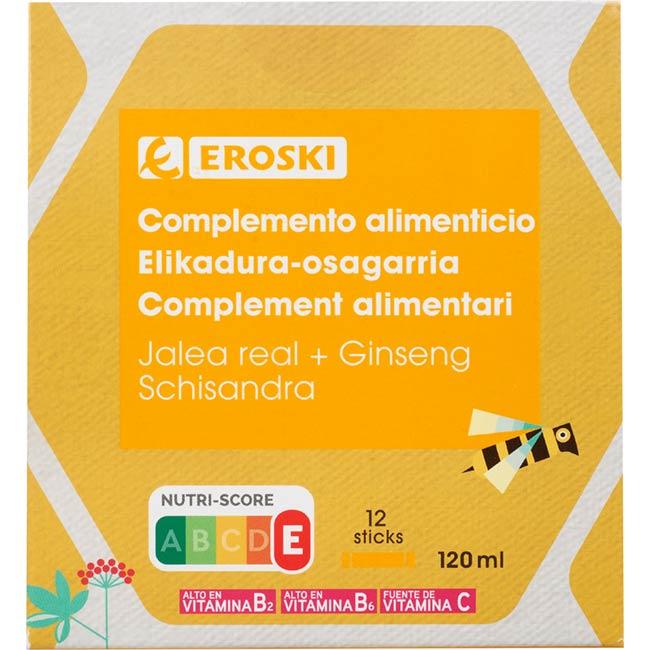 Eroski Jalea Real Con Ginseng En Sticks EROSKI Pack 12x10 Ml