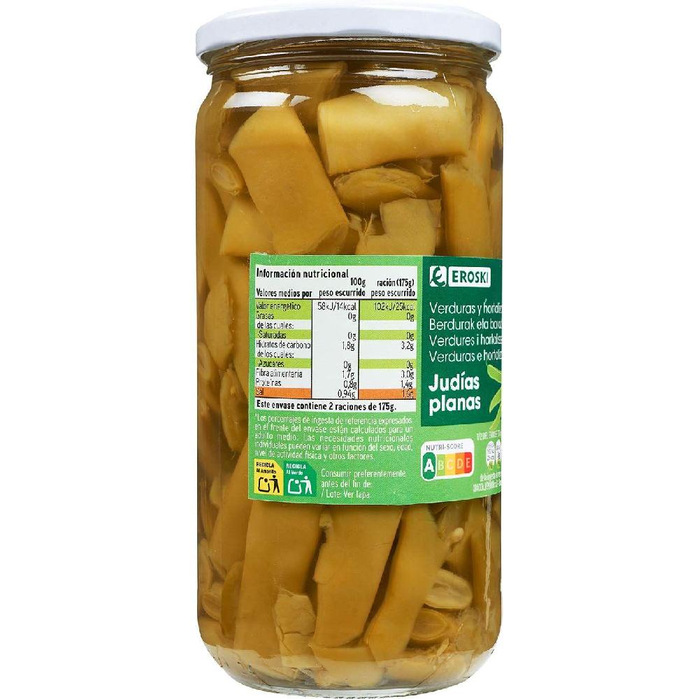 Eroski Judía Verde Troceada Calidad I EROSKI Frasco 350 G