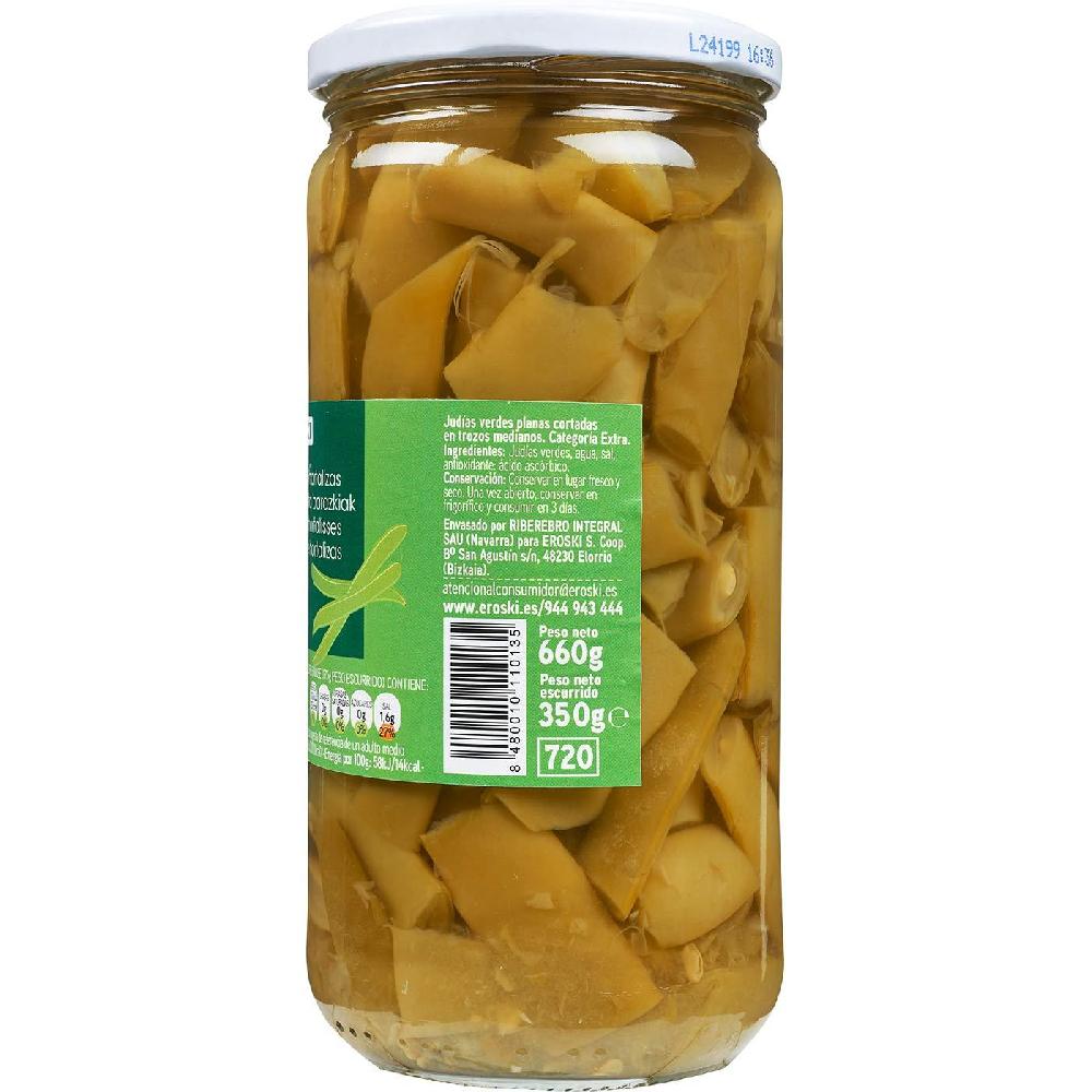 Eroski Judía Verde Troceada Calidad I EROSKI Frasco 350 G