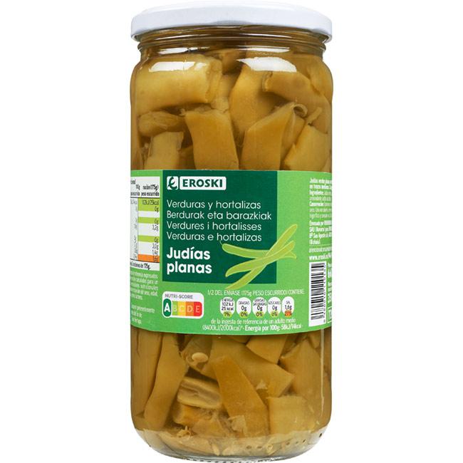 Eroski Judía verde troceada calidad I EROSKI frasco 350 g