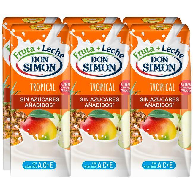 Eroski Lactozumo tropical zero DON SIMON pack 6x200 ml