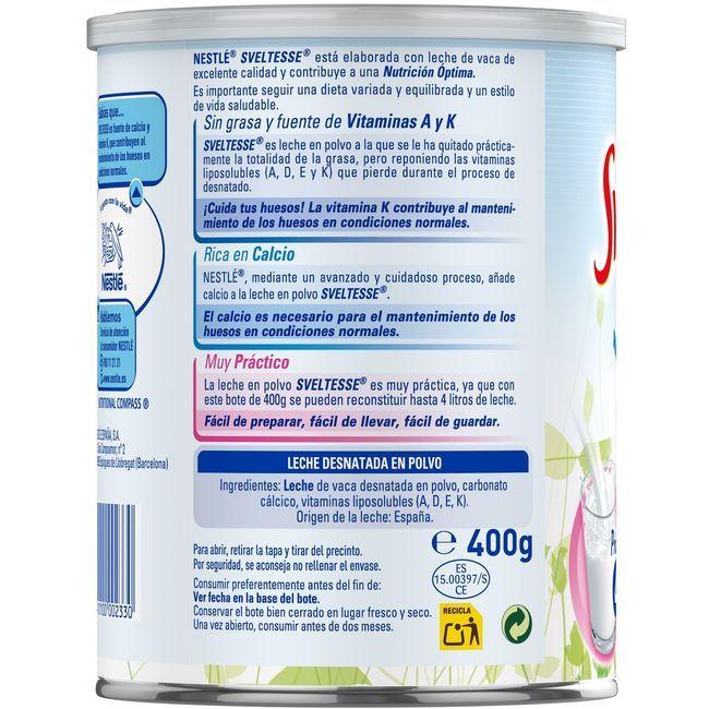 Eroski Leche En Polvo Desnatada SVELTESSE Lata 400 G