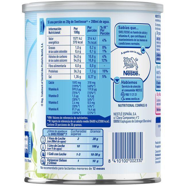 Eroski Leche En Polvo Desnatada SVELTESSE Lata 400 G