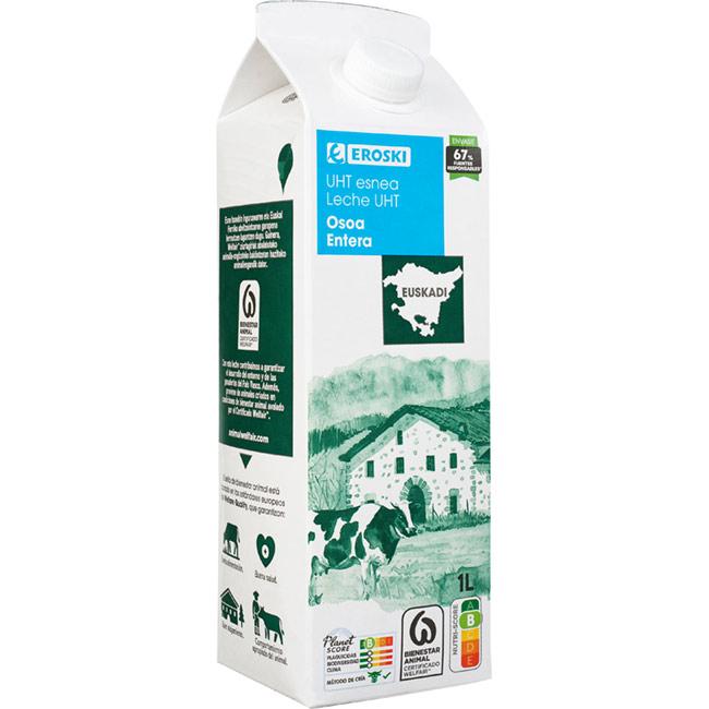 Eroski Leche Entera Del País Vasco EROSKI Brik 1 Litro