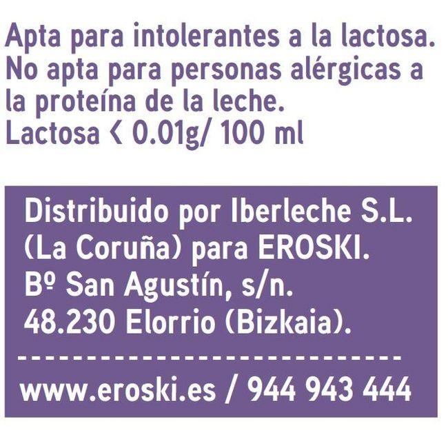 Eroski Leche Entera Sin Lactosa EROSKI Brik 1 Litro