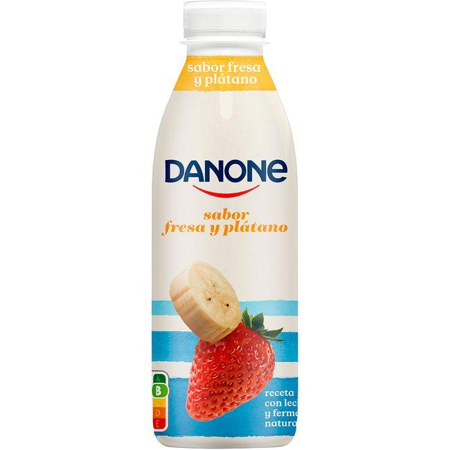 Eroski Leche fermentada beber sabor fresa-plátano DANONE botella 550 g